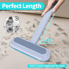 Zyluria Pet Hair Remover Brush adjustable-handle demonstrates versatile length.