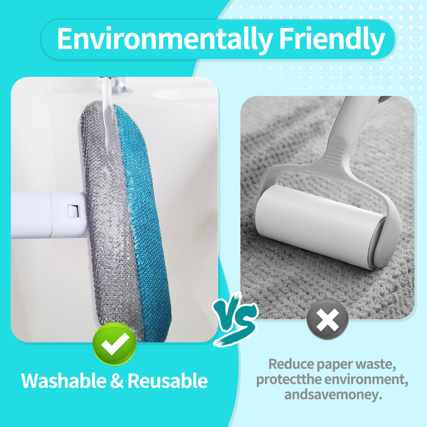 Zyluria Pet Hair Remover Brush back-soft-brush clears floating hairs.