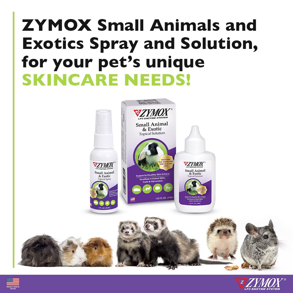 Zymox topical bottle with care tools for home use