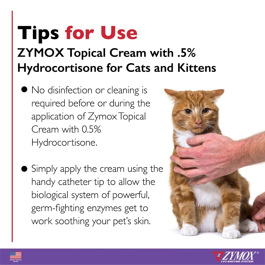 ZYMOX Cat Cream swatch illustrating gentle soothing on irritated skin