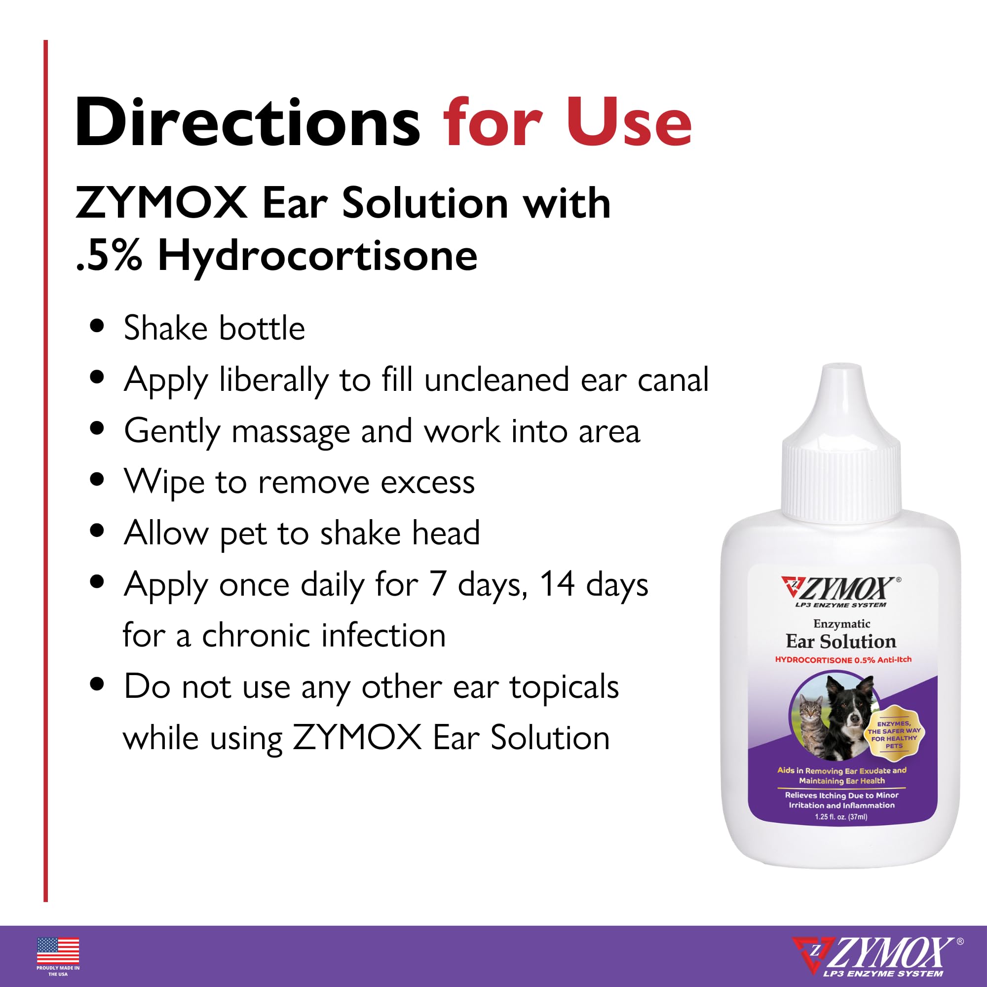 Zymox dog earcare application demonstrates real-life use during ear care