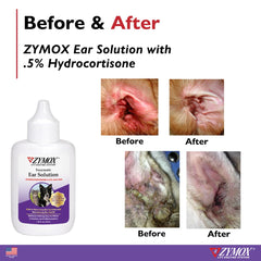 Zymox dog earcare redness relief image showing soothing comfort for dogs