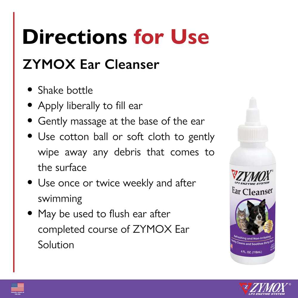 Zymox ear cleanser cat ears demonstrates soothing, fresh-smelling ear care
