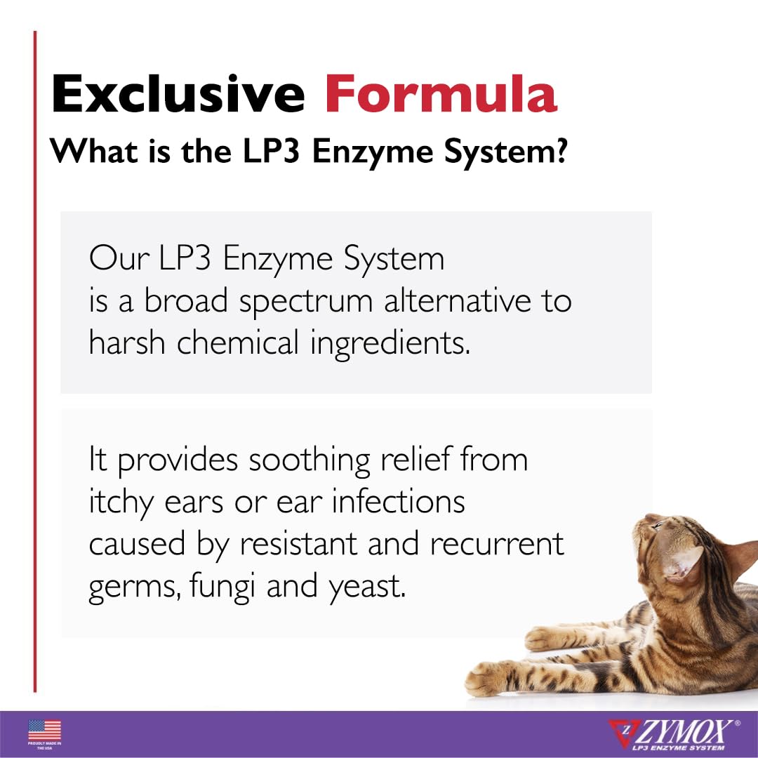 Zymox ear dropper applying precise dosing to cat