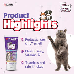 Zymox Funky Paws nose-fold closeup - calming care for sensitive facial skin.