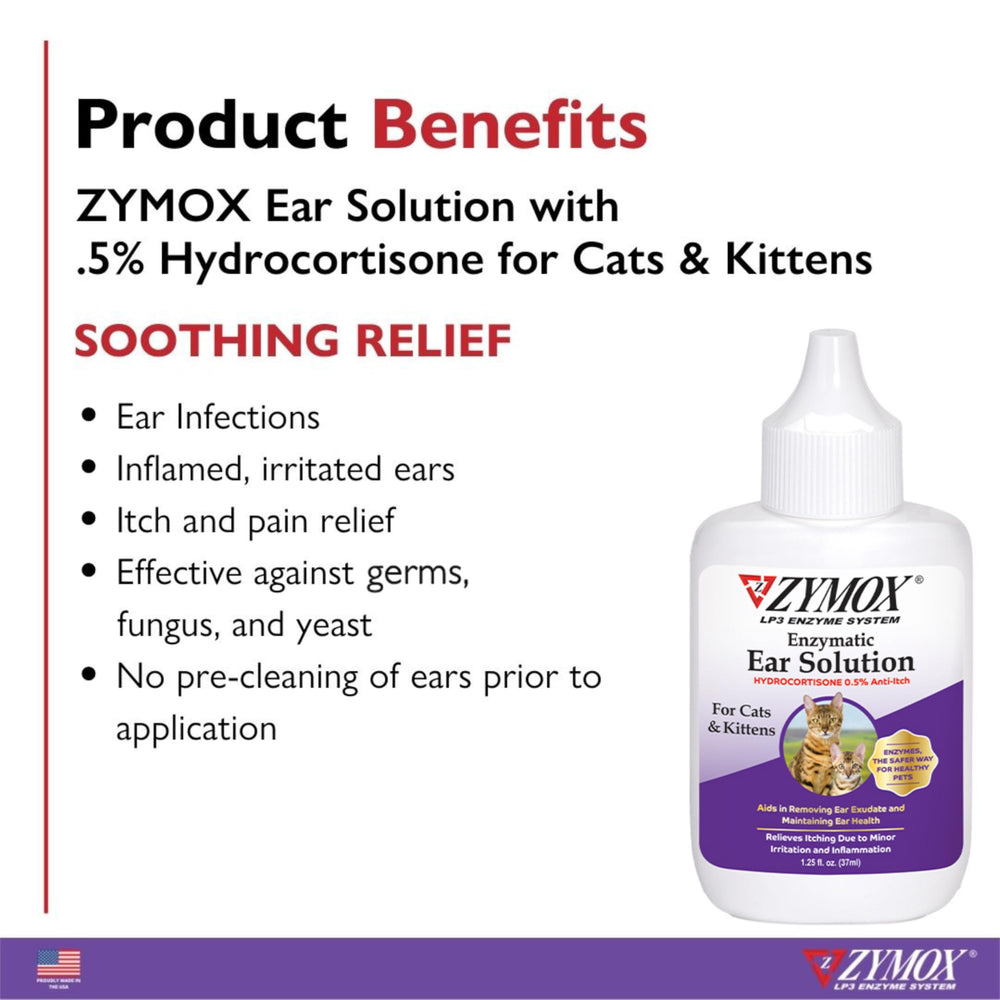 Zymox kitten ear-care routine for at-home care