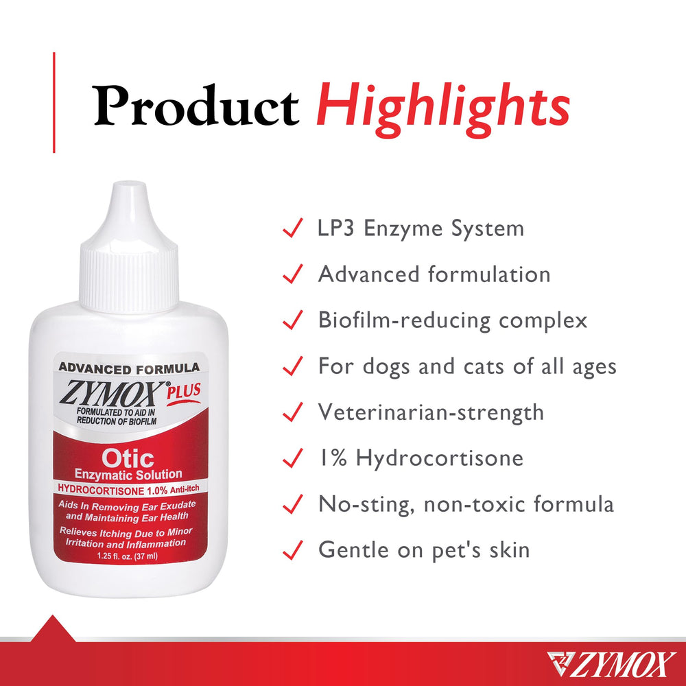 Zymox Otic Plus helps dog ear care for comfortable ears.