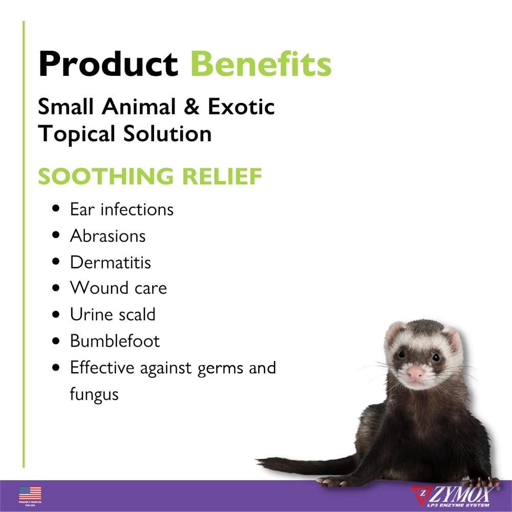 Zymox packaging close‑up emphasizes ease of use for multiple small pets