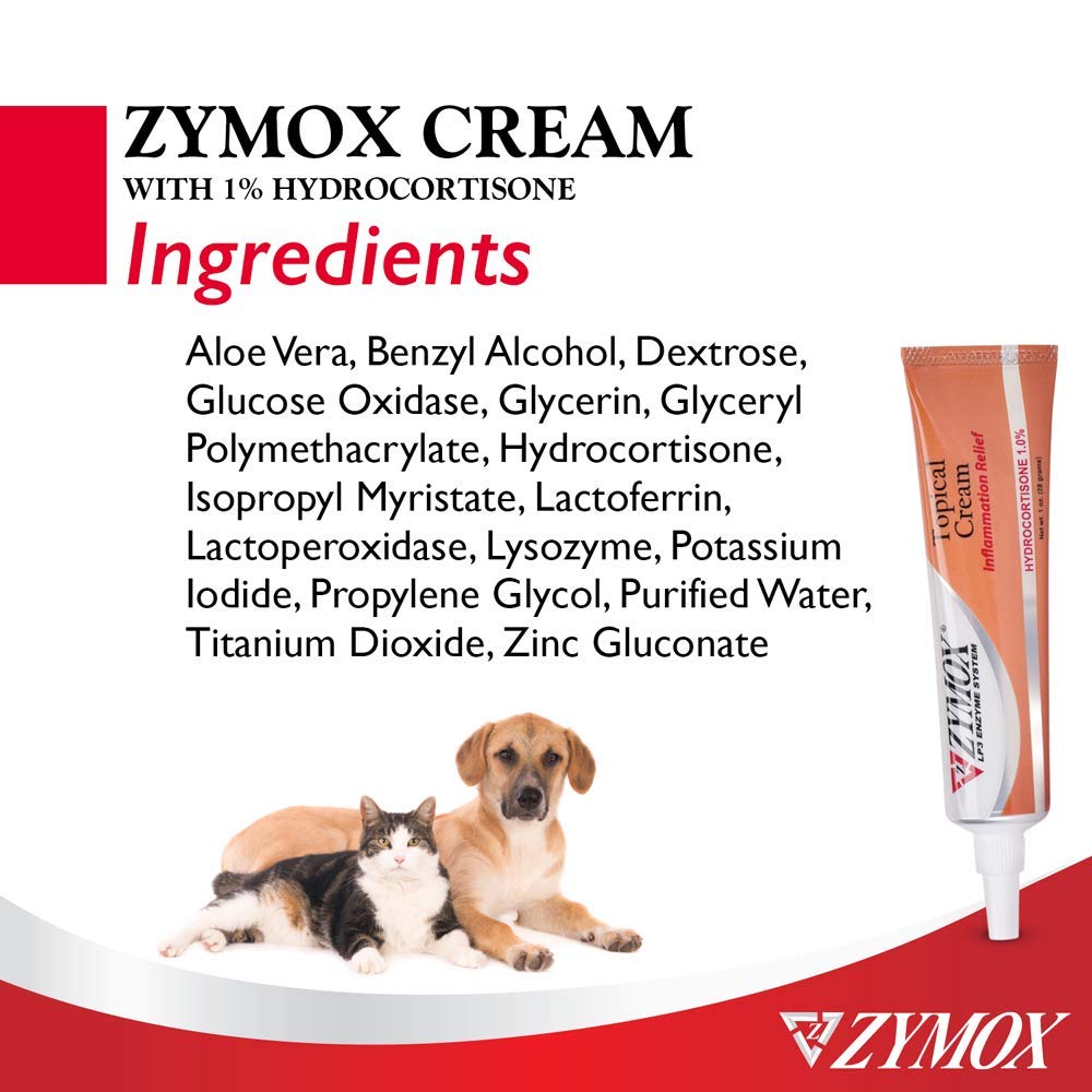 Zymox veterinarian-strength topical cream 1oz cat face spot illustrates gentle treatment on sensitive areas