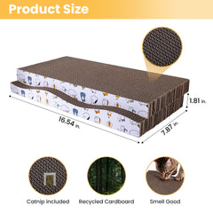 Zynfylus cat scratcher double-sided use, extended life for multi-cat homes.