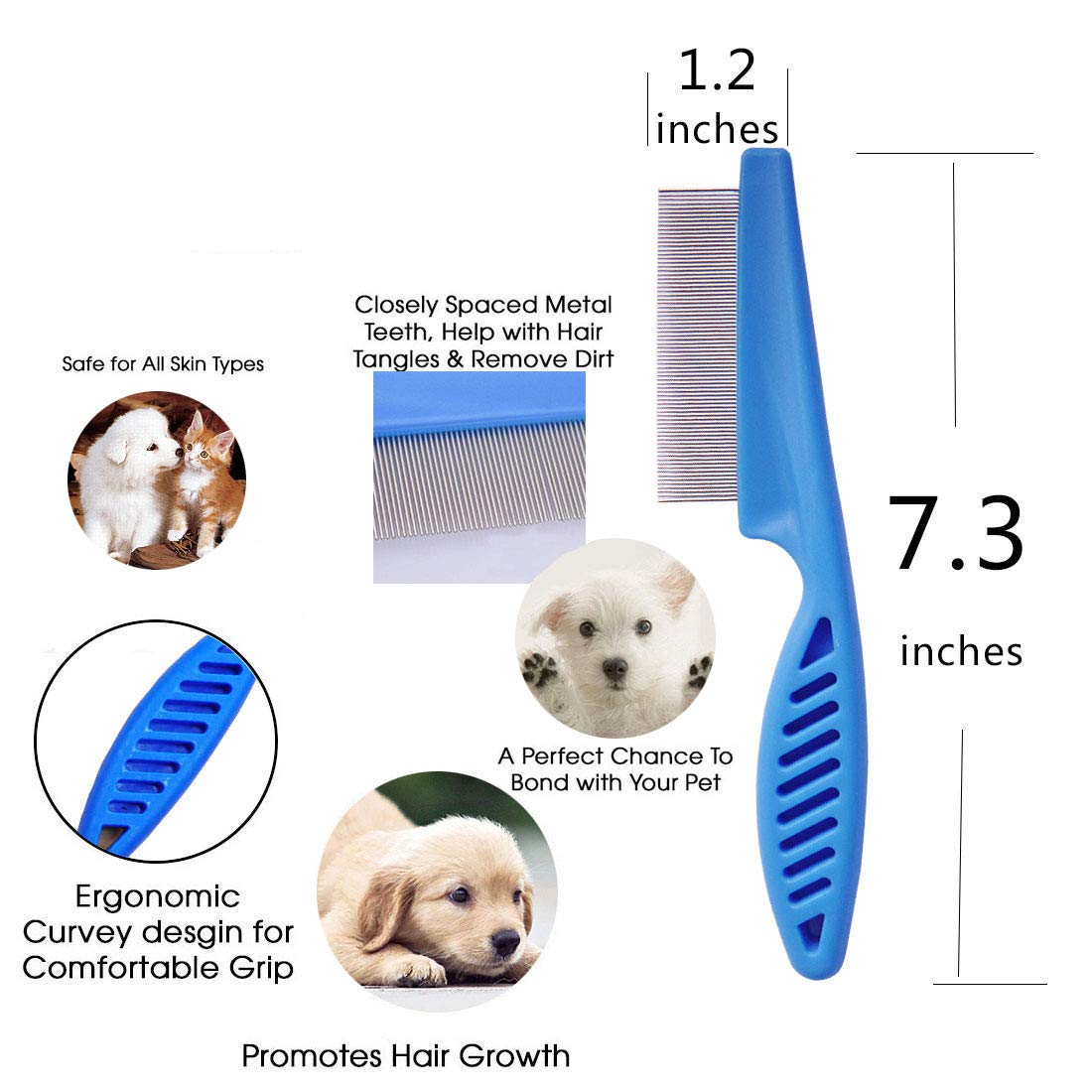zyoung multiuse dog grooming comb for crust removal and edging