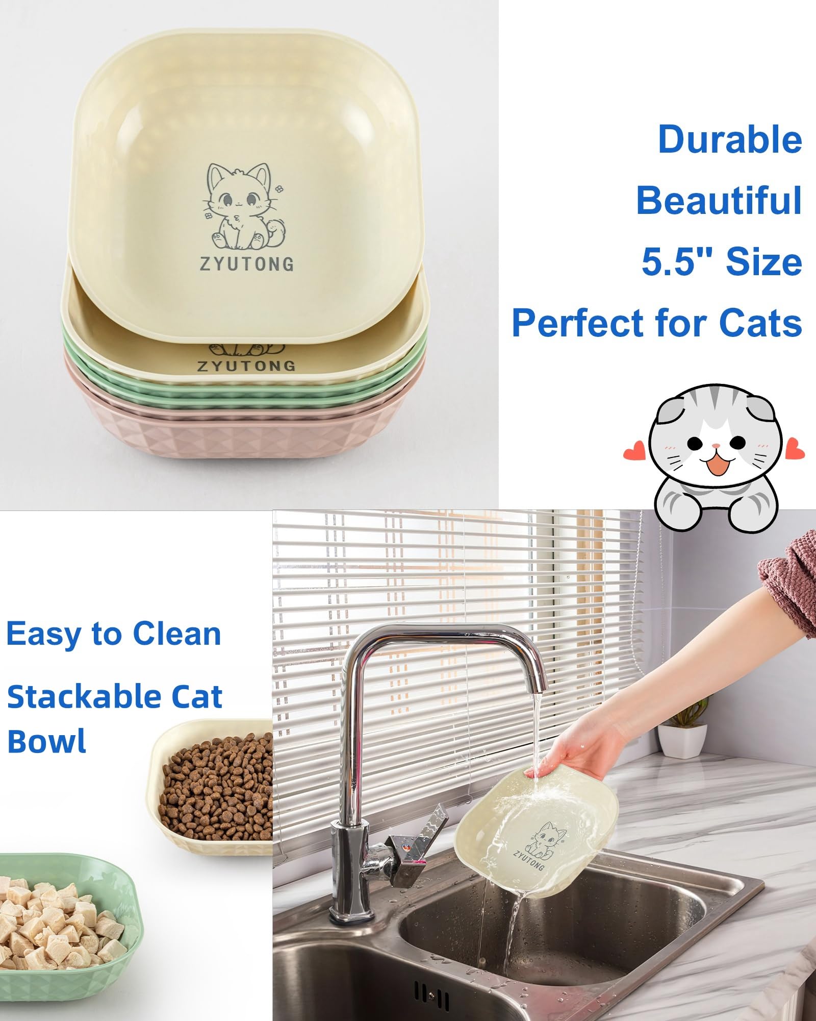 ZYUTONG lightweight PET material bowls are durable and odor-free.