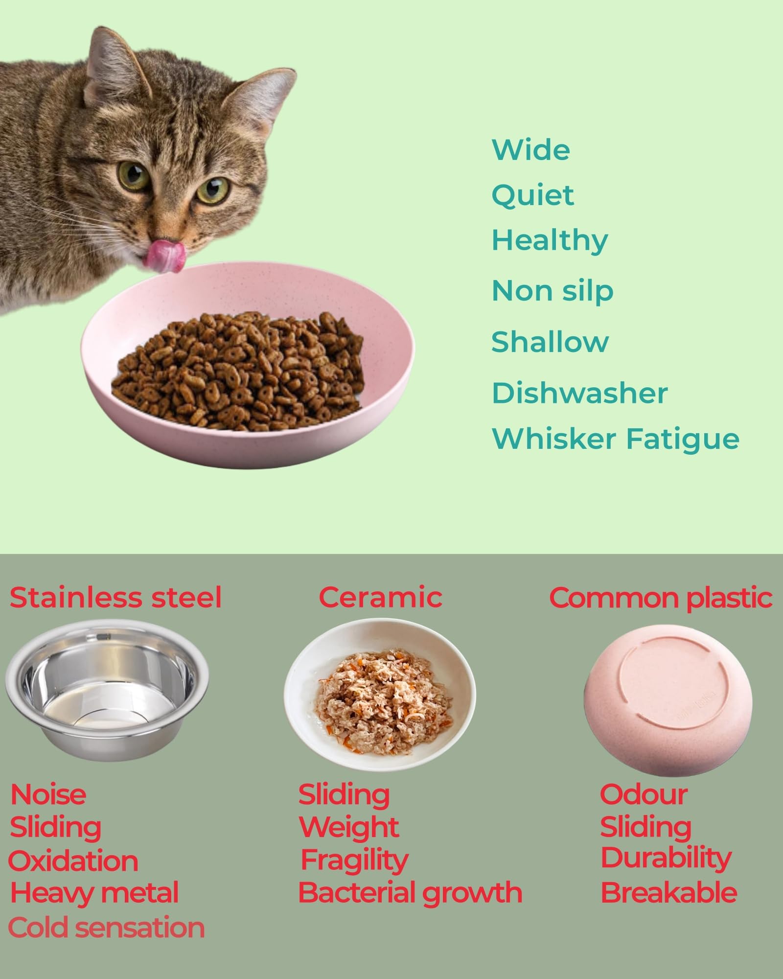 ZYUTONG 5.5-inch diameter shallow bowls fit easily on mats.