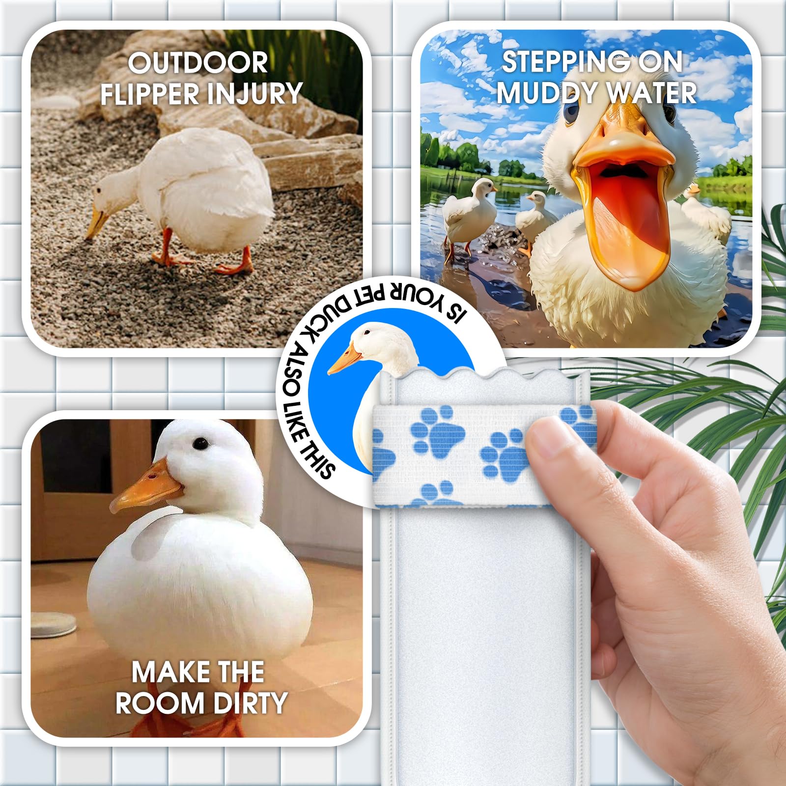 ZZBUY duck-foot bandages blue pack keep feet clean during recovery