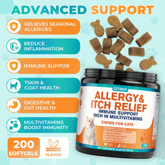 ZZTRMY cat allergy relief chews soft texture makes feeding effortless