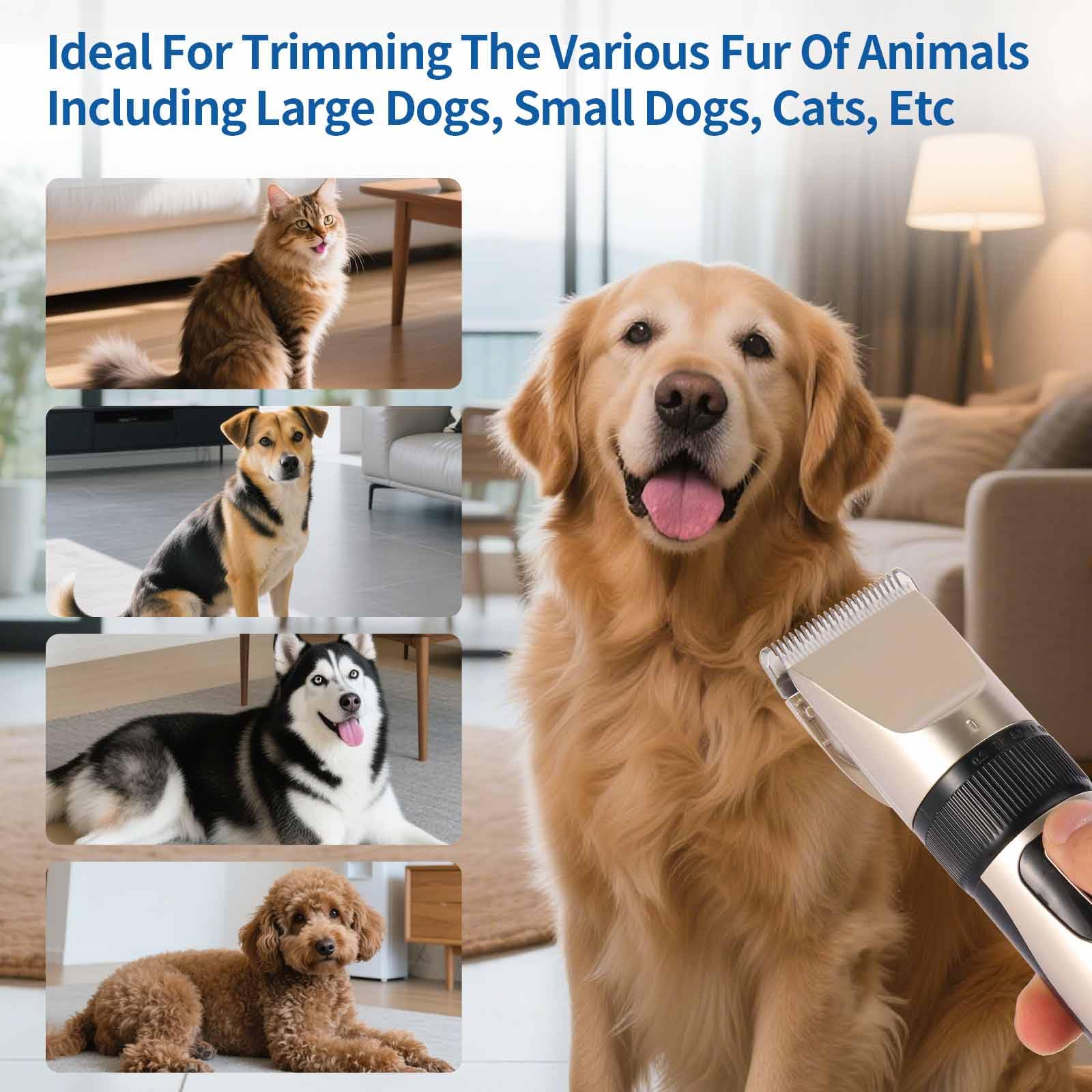 zzyzsfus-low-noise-pet-grooming-blade promotes calmer grooming sessions.
